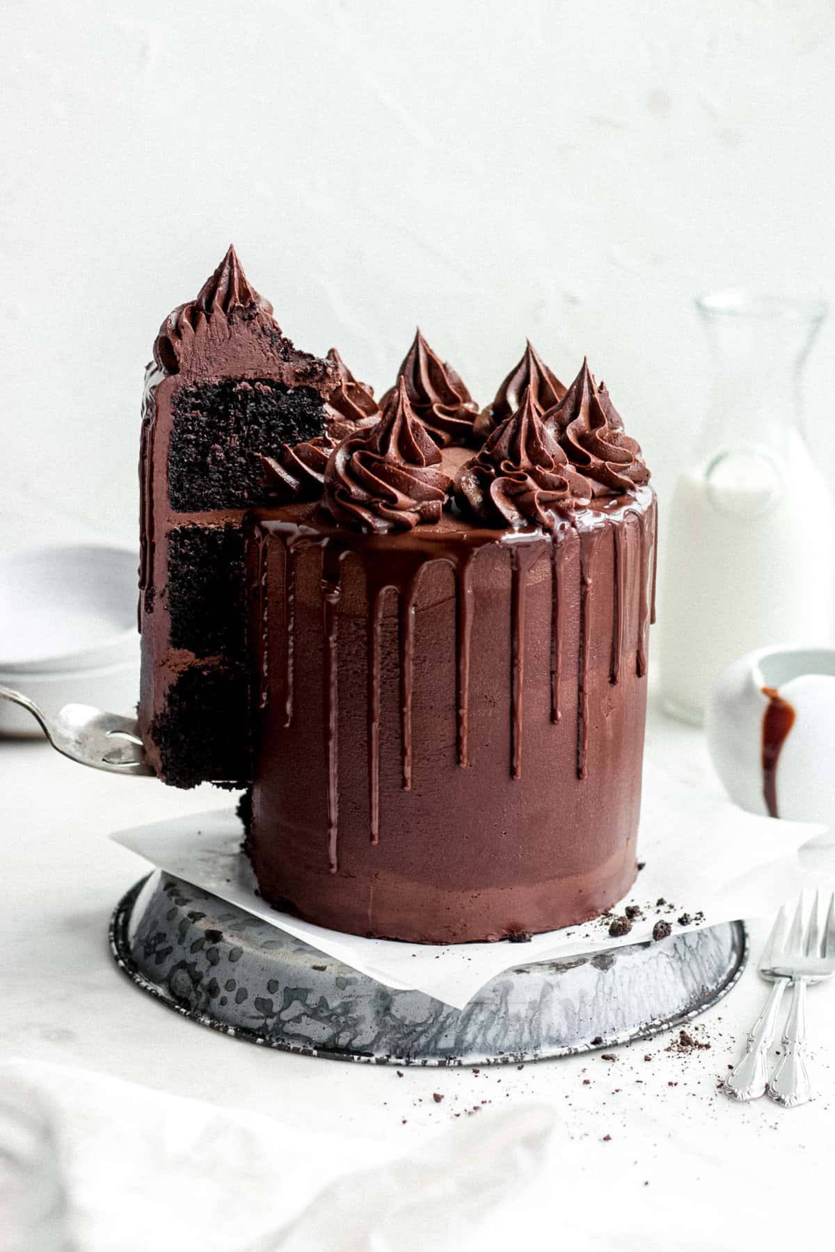 Chocolate Cake Slice: Decadent Delight in Every Tempting Bite. Stock  Illustration - Illustration of aficionados, moist: 290490267