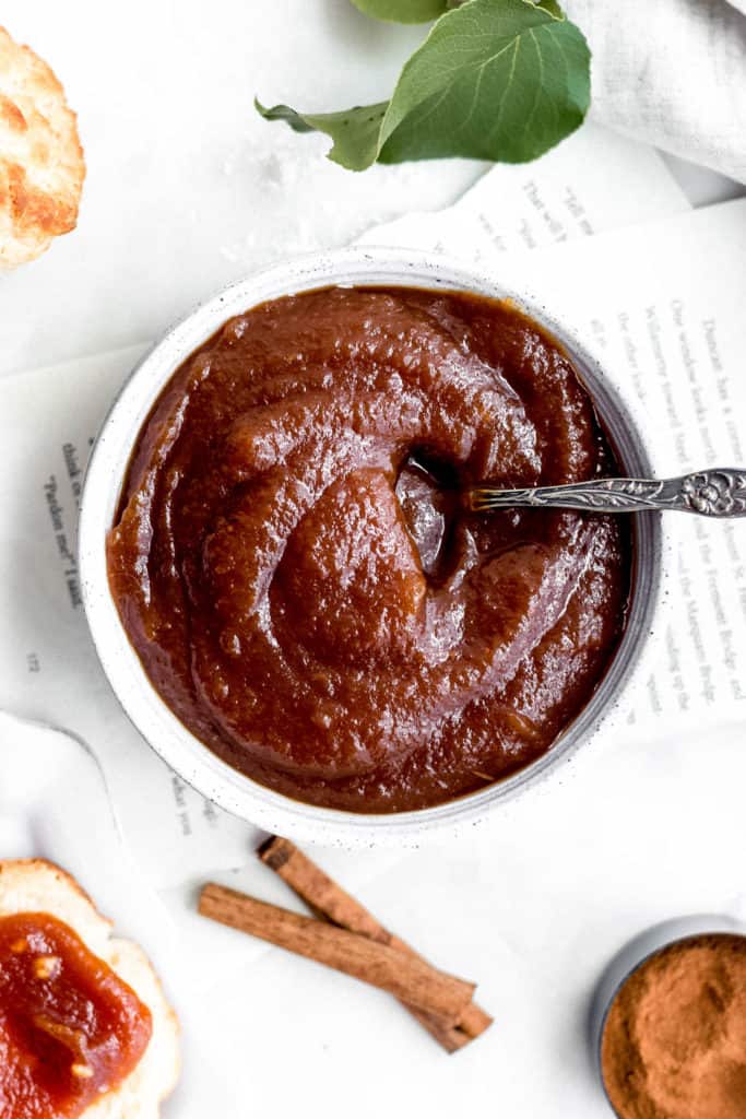 apple butter in a bowl