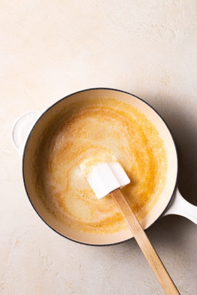 brown butter in a saucepan