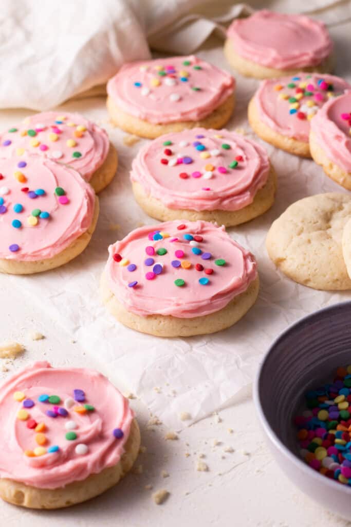 sugar cookies on a surface