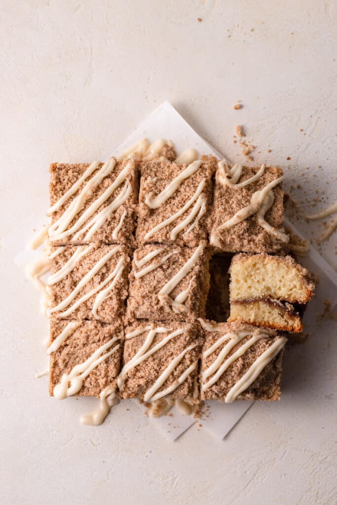 coffee cake on a board