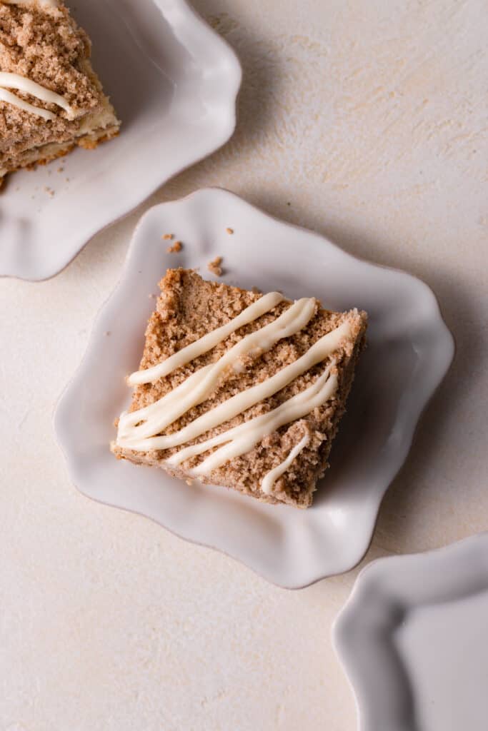 coffee cake slices on plates