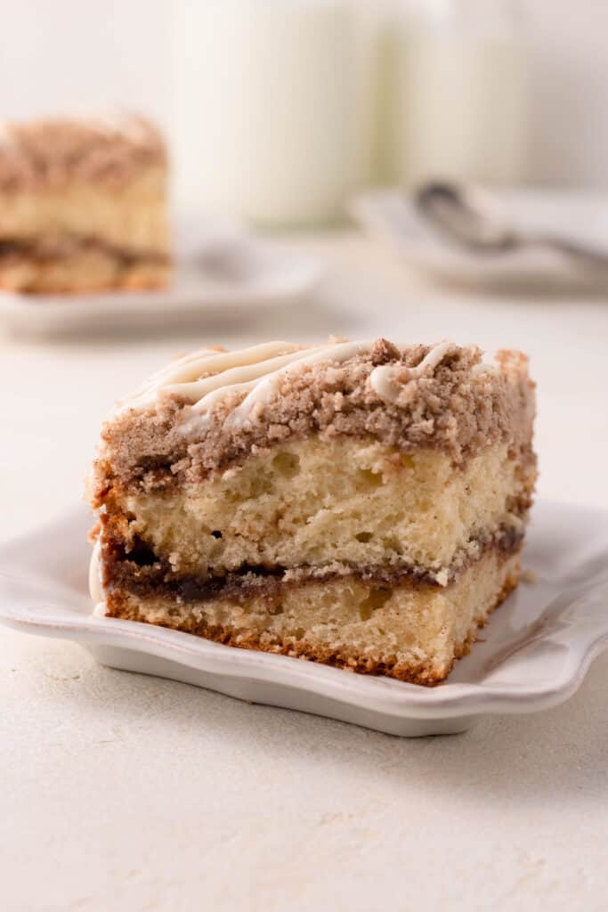 coffee cake slice on a plate