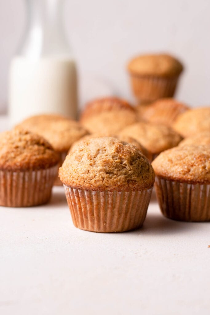 carrot cake muffin on a board