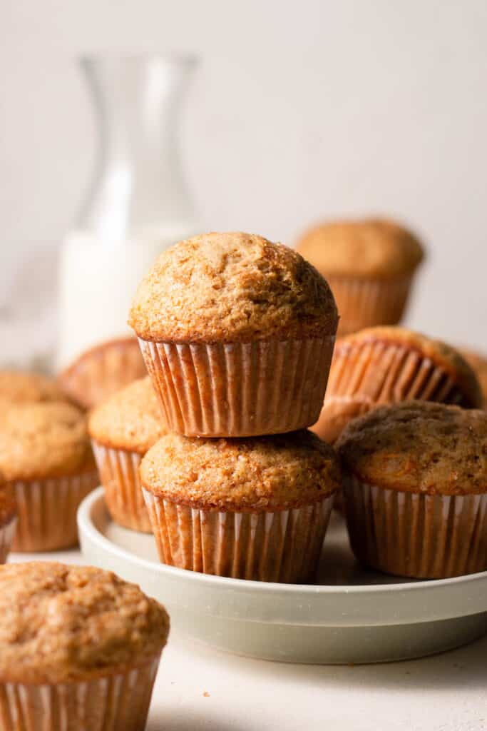 carrot cake muffins on a plate