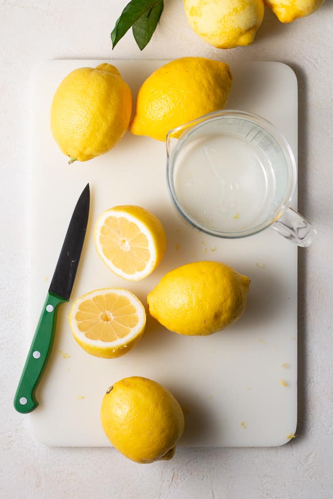 lemons being cut in half
