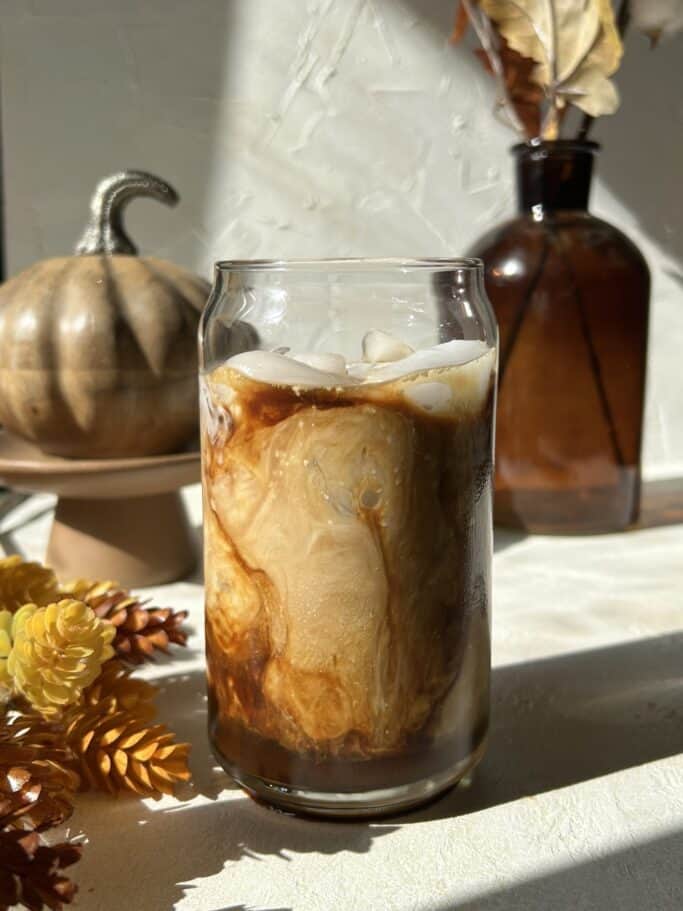 Iced Pumpkin Spice Latte - A Cozy Kitchen