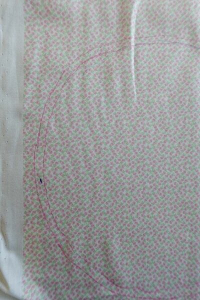 adding another circle with seam allowance.