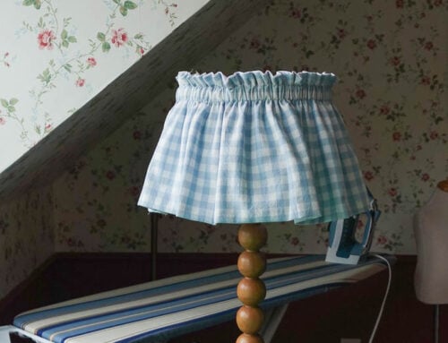 DIY Fabric Lampshade: How to Make a Ruffled Lampshade Cover